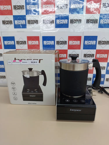 Espumador Leche 650 W automático magnético 500 ml, ABS, Negro